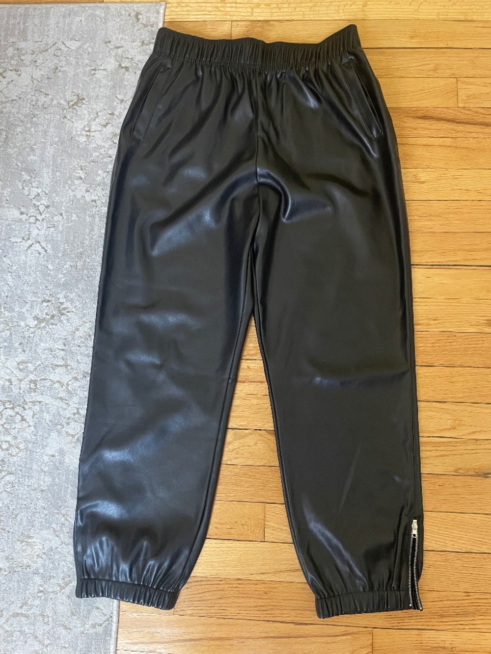 Avec Les Filles pleather jogger pants